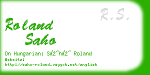 roland saho business card